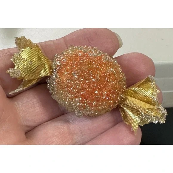 VTG Beaded Candy Pieces Faux Sugared W/ Gold Wrapper MCM Lot of 14 RARE - Picture 4 of 8